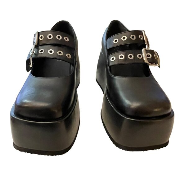Free People Rhys Mary Jane Platform Boho Punk Gothic Shoes Size 8.5 NEW - Picture 2 of 9